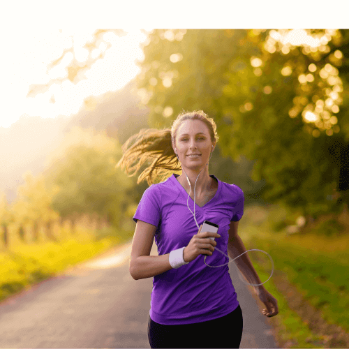 woman going for run