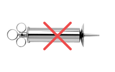 ear syringe with cross through it