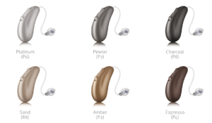 Unitron BTE & RIC hearing aid colours