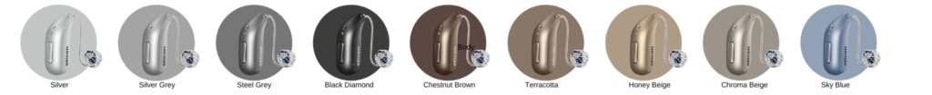 Oticon Intent hearing aid colours
