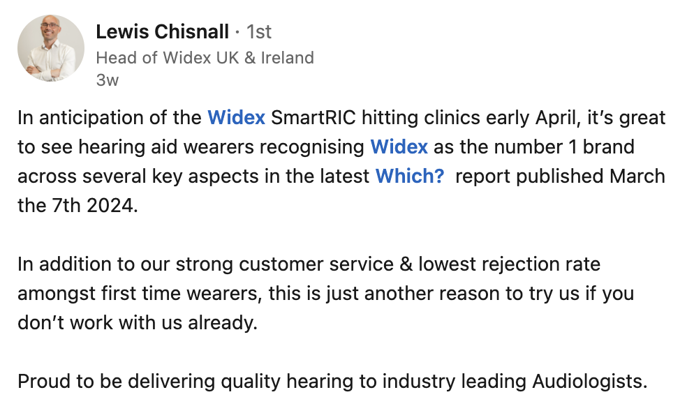 lewis chisnall linkedin post