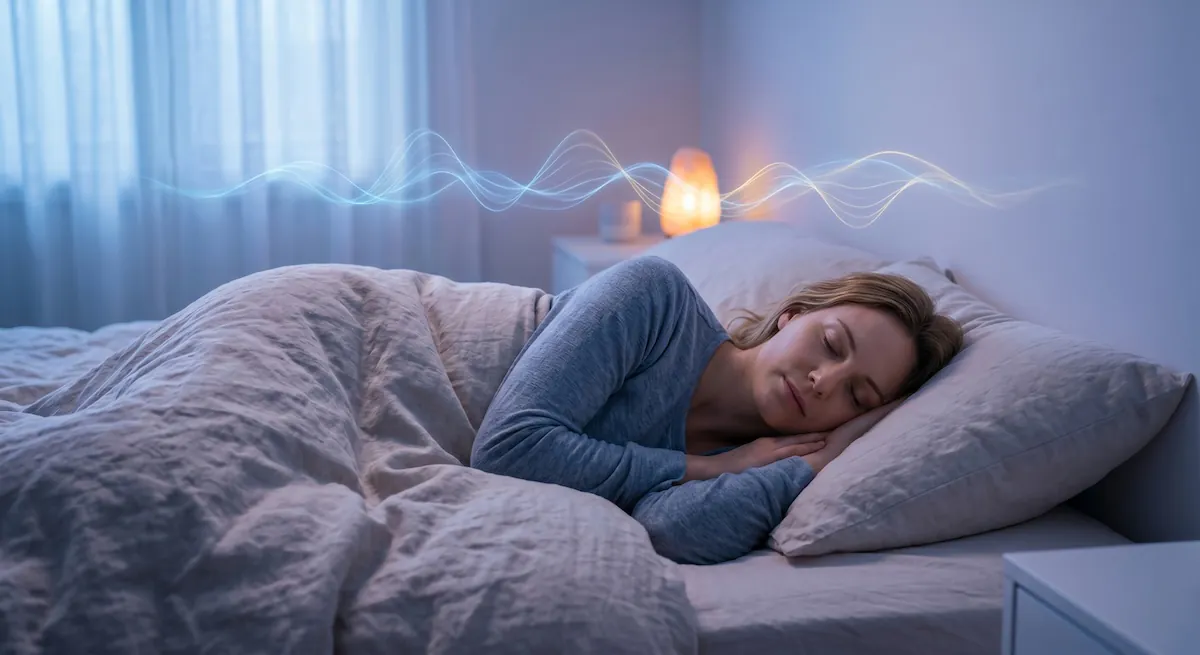 A woman asleep in bed